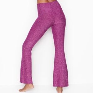 VS Pink Sparkle Flare Pants